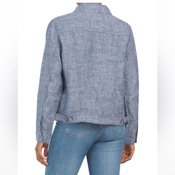 🎉LAST PIECE 🎉JONES & CO Linen Jean Jacket (RESTOCKED) - Picture 2 of 6
